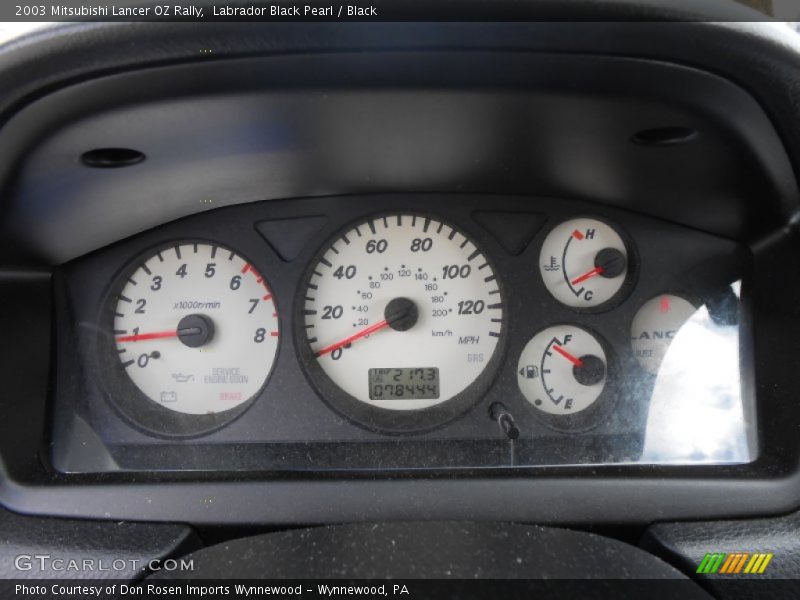 Labrador Black Pearl / Black 2003 Mitsubishi Lancer OZ Rally