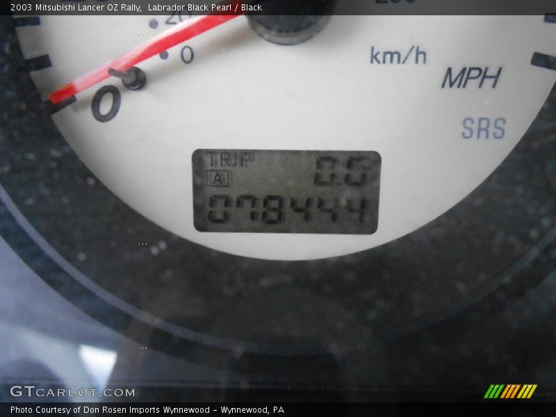 Labrador Black Pearl / Black 2003 Mitsubishi Lancer OZ Rally