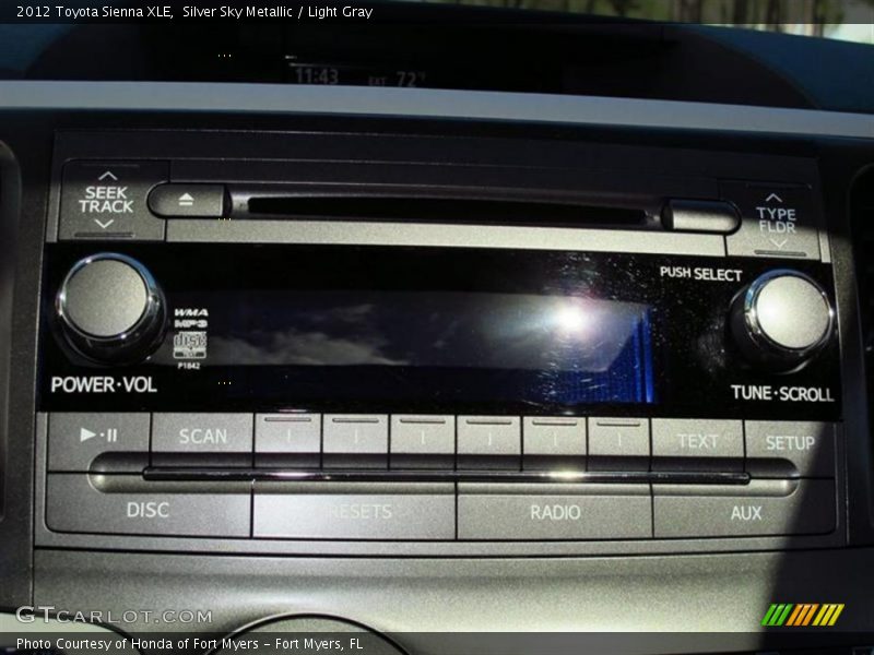 Silver Sky Metallic / Light Gray 2012 Toyota Sienna XLE