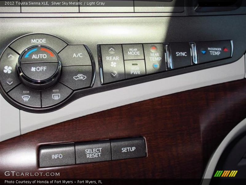 Silver Sky Metallic / Light Gray 2012 Toyota Sienna XLE