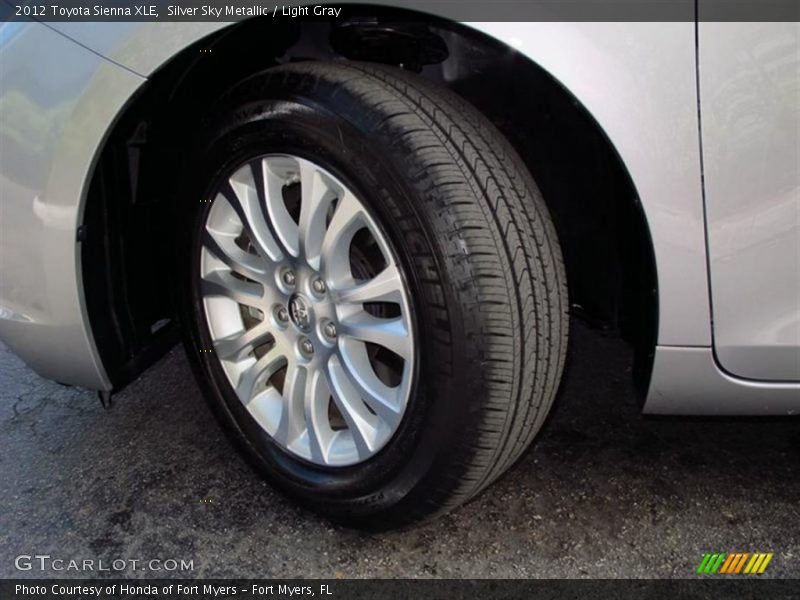 Silver Sky Metallic / Light Gray 2012 Toyota Sienna XLE