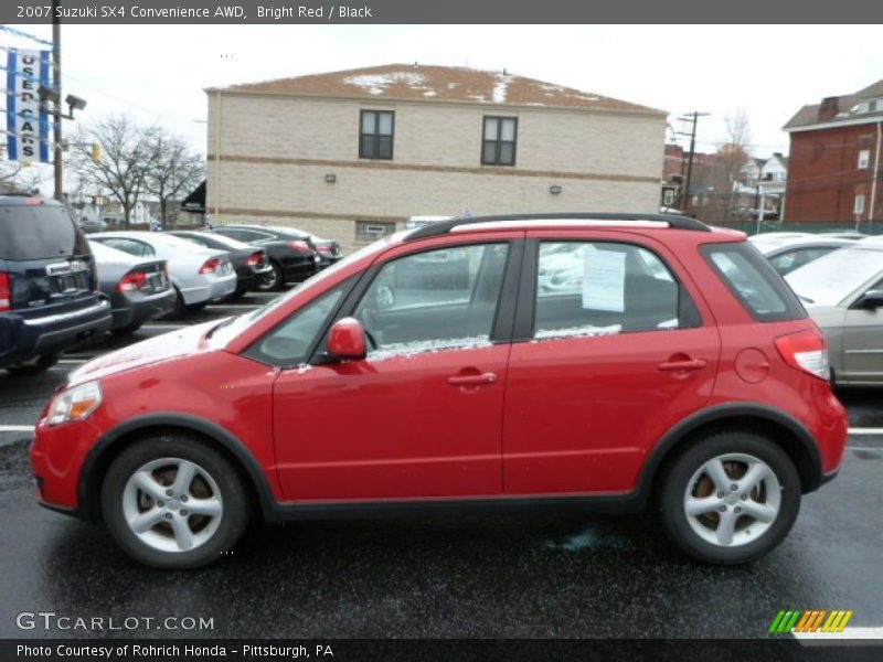 Bright Red / Black 2007 Suzuki SX4 Convenience AWD