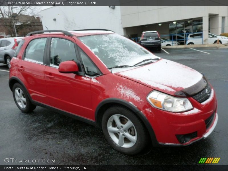 Bright Red / Black 2007 Suzuki SX4 Convenience AWD