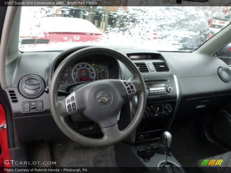 Bright Red / Black 2007 Suzuki SX4 Convenience AWD