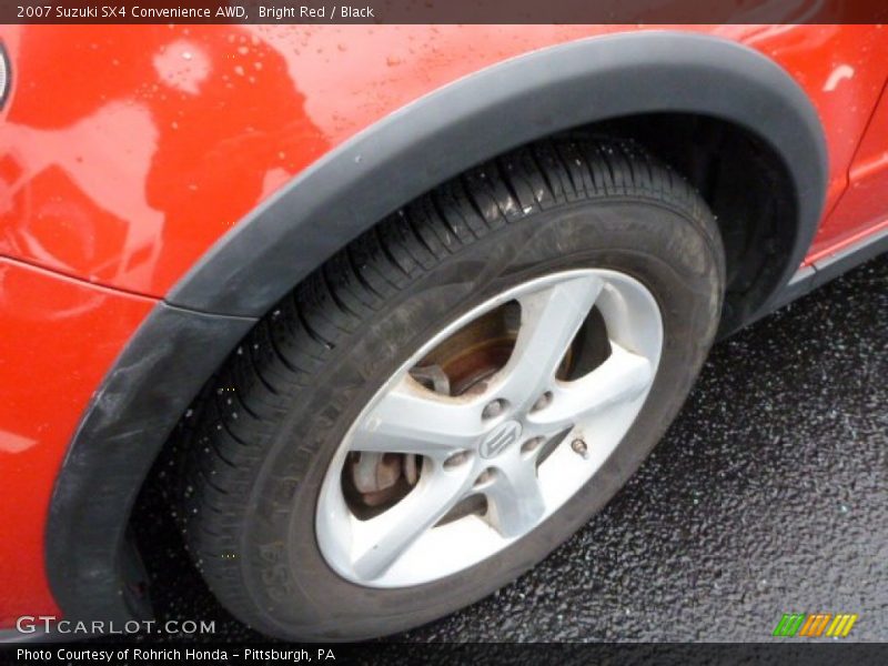 Bright Red / Black 2007 Suzuki SX4 Convenience AWD