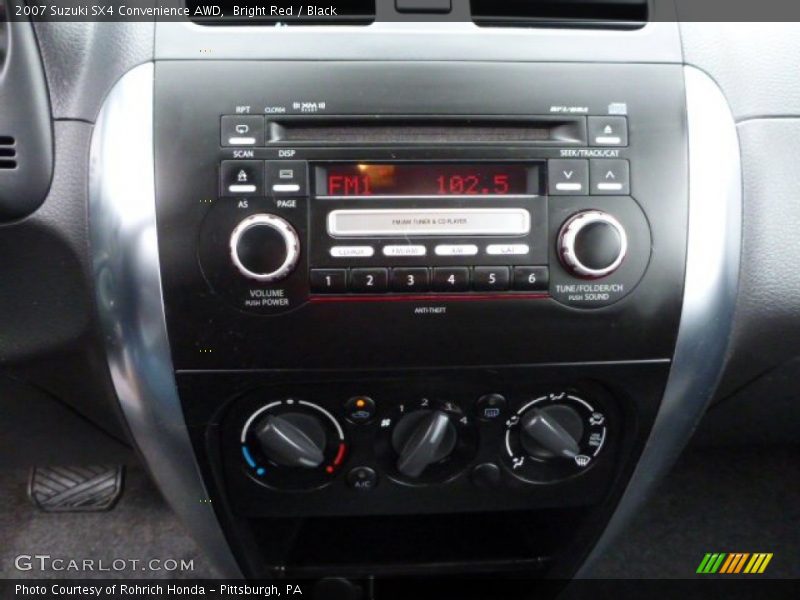 Bright Red / Black 2007 Suzuki SX4 Convenience AWD