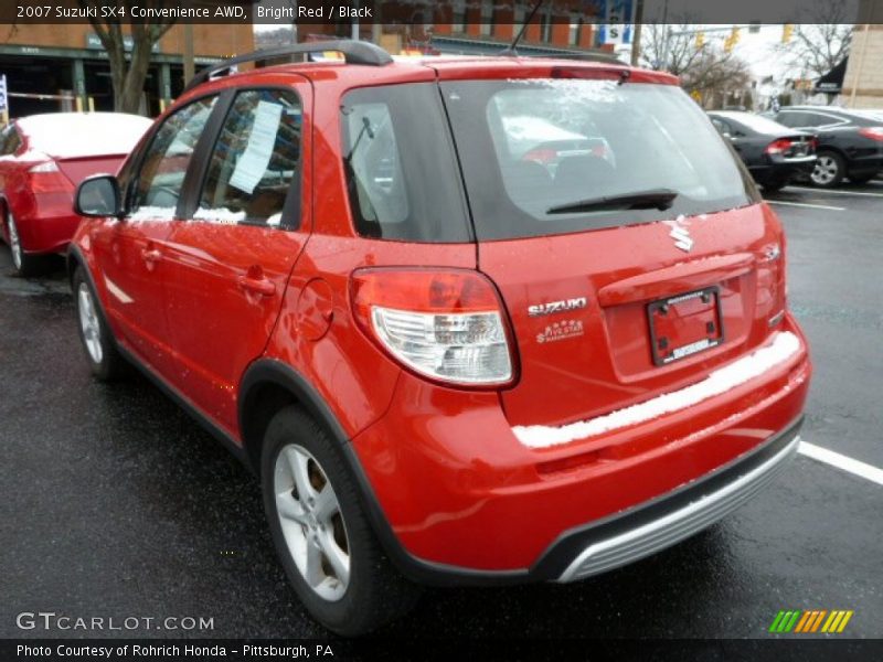 Bright Red / Black 2007 Suzuki SX4 Convenience AWD