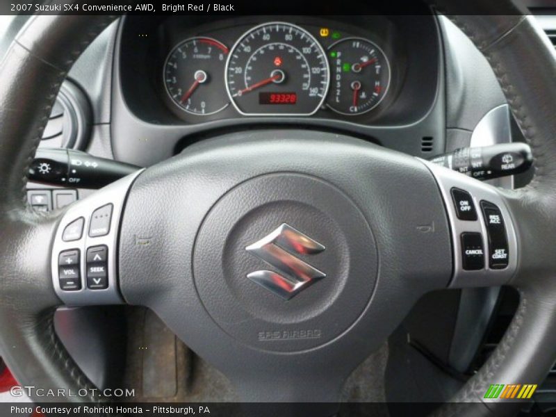 Bright Red / Black 2007 Suzuki SX4 Convenience AWD