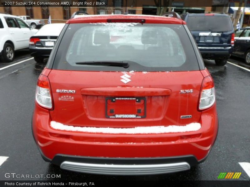 Bright Red / Black 2007 Suzuki SX4 Convenience AWD