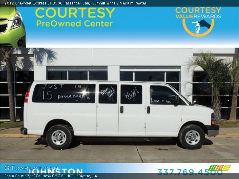 Summit White / Medium Pewter 2012 Chevrolet Express LT 3500 Passenger Van