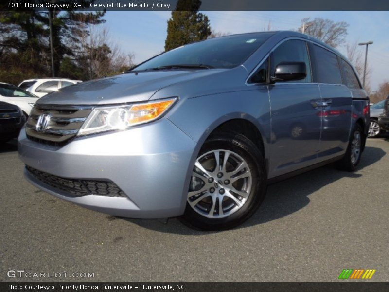 Celestial Blue Metallic / Gray 2011 Honda Odyssey EX-L