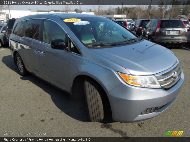 Celestial Blue Metallic / Gray 2011 Honda Odyssey EX-L
