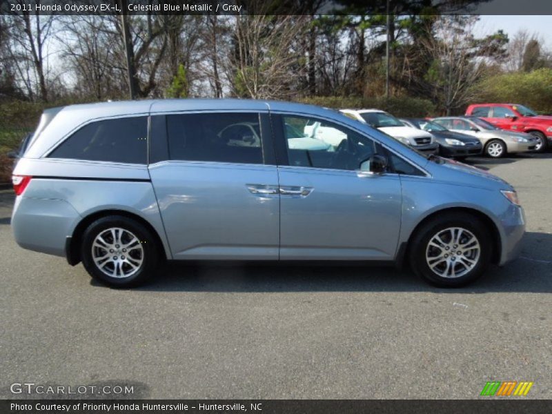 Celestial Blue Metallic / Gray 2011 Honda Odyssey EX-L