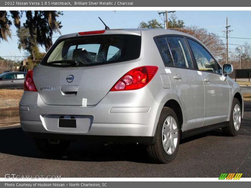 Brilliant Silver Metallic / Charcoal 2012 Nissan Versa 1.8 S Hatchback