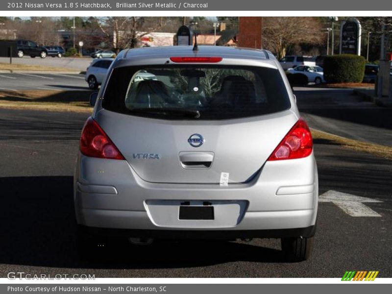 Brilliant Silver Metallic / Charcoal 2012 Nissan Versa 1.8 S Hatchback