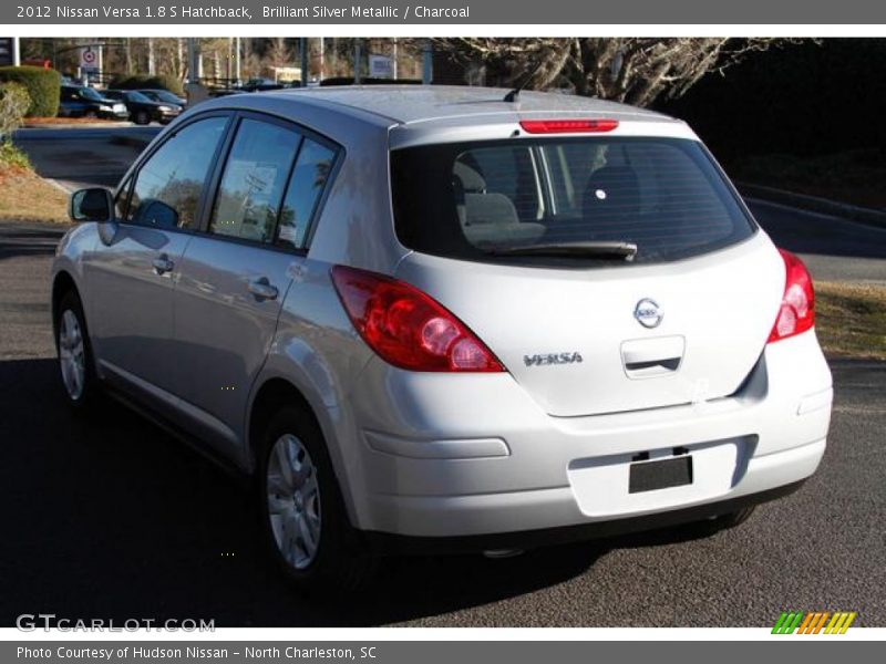 Brilliant Silver Metallic / Charcoal 2012 Nissan Versa 1.8 S Hatchback