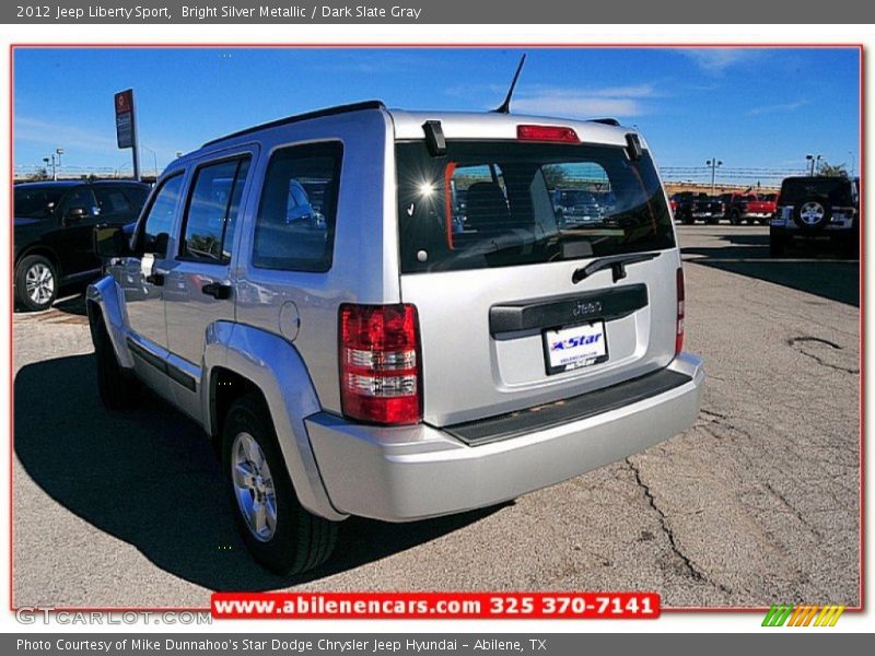 Bright Silver Metallic / Dark Slate Gray 2012 Jeep Liberty Sport
