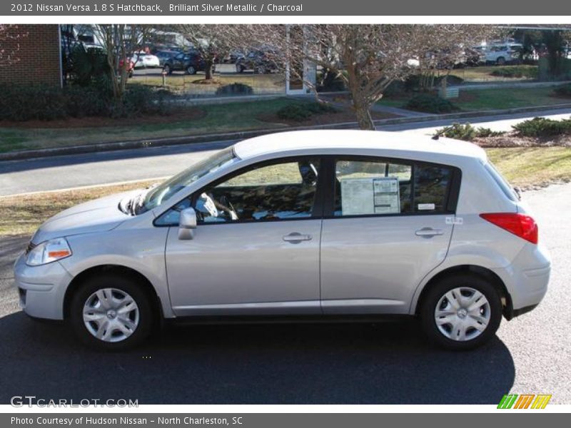Brilliant Silver Metallic / Charcoal 2012 Nissan Versa 1.8 S Hatchback