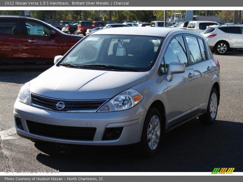Brilliant Silver Metallic / Charcoal 2012 Nissan Versa 1.8 S Hatchback