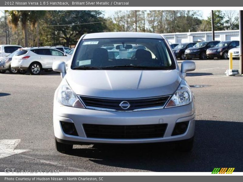 Brilliant Silver Metallic / Charcoal 2012 Nissan Versa 1.8 S Hatchback