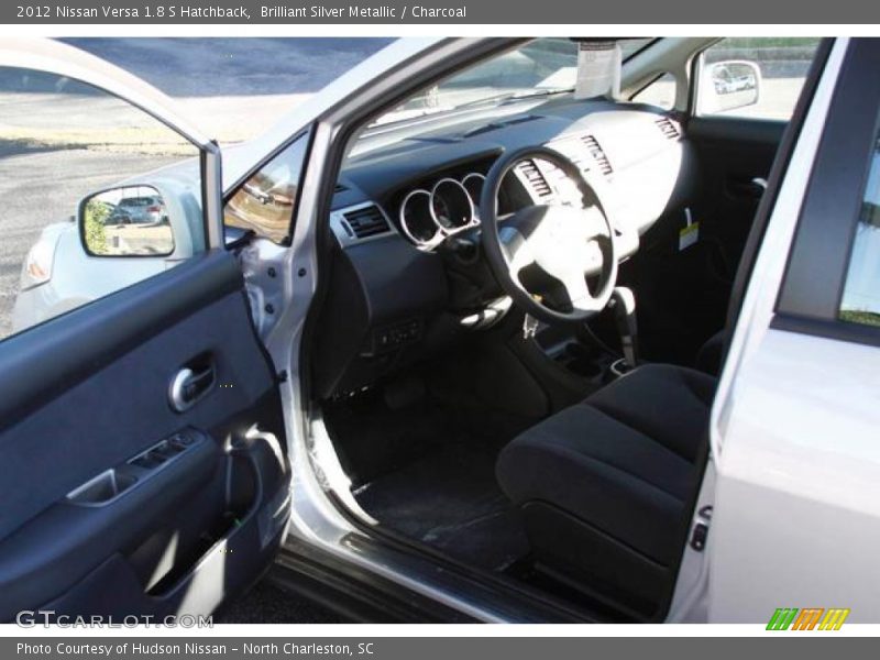 Brilliant Silver Metallic / Charcoal 2012 Nissan Versa 1.8 S Hatchback