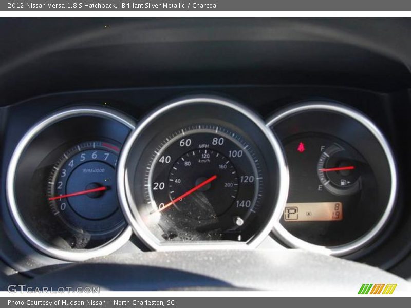 Brilliant Silver Metallic / Charcoal 2012 Nissan Versa 1.8 S Hatchback