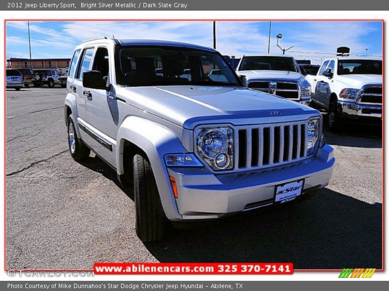 Bright Silver Metallic / Dark Slate Gray 2012 Jeep Liberty Sport