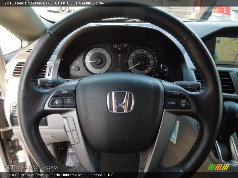 Celestial Blue Metallic / Gray 2011 Honda Odyssey EX-L