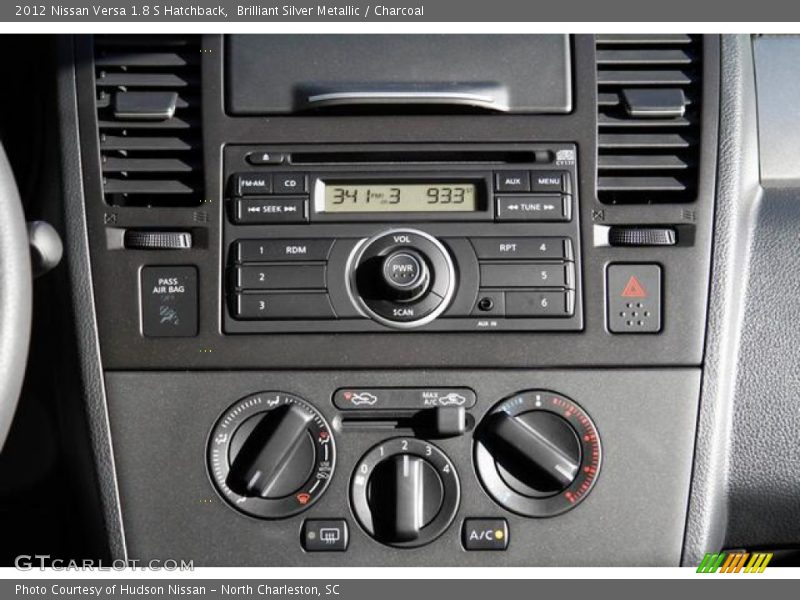 Brilliant Silver Metallic / Charcoal 2012 Nissan Versa 1.8 S Hatchback