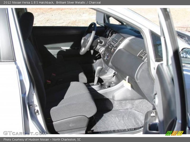 Brilliant Silver Metallic / Charcoal 2012 Nissan Versa 1.8 S Hatchback