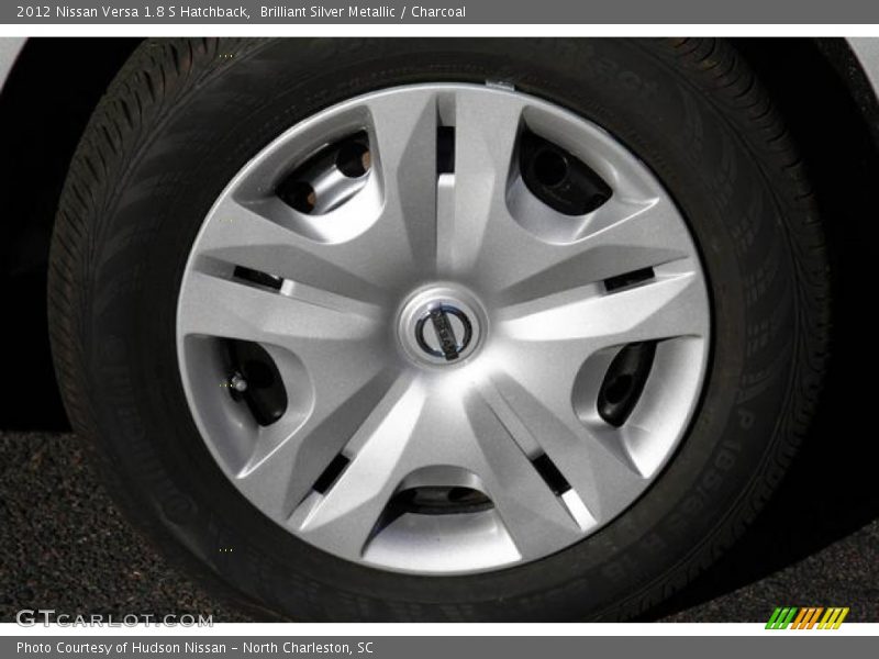 Brilliant Silver Metallic / Charcoal 2012 Nissan Versa 1.8 S Hatchback