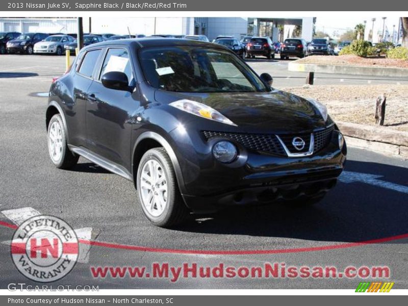 Sapphire Black / Black/Red/Red Trim 2013 Nissan Juke SV