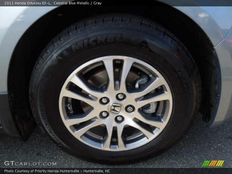 Celestial Blue Metallic / Gray 2011 Honda Odyssey EX-L