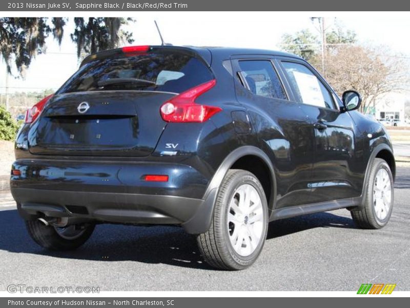 Sapphire Black / Black/Red/Red Trim 2013 Nissan Juke SV