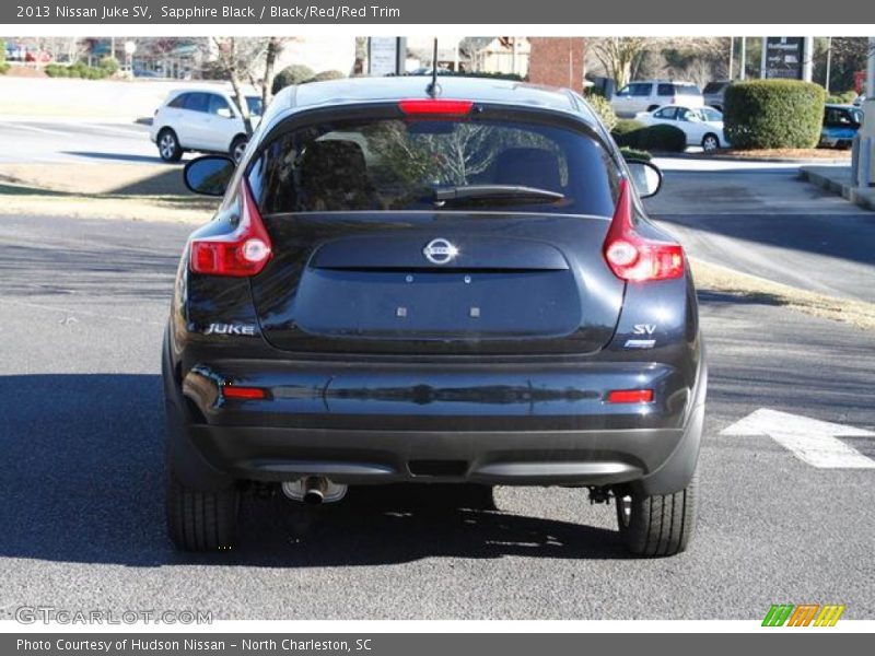 Sapphire Black / Black/Red/Red Trim 2013 Nissan Juke SV