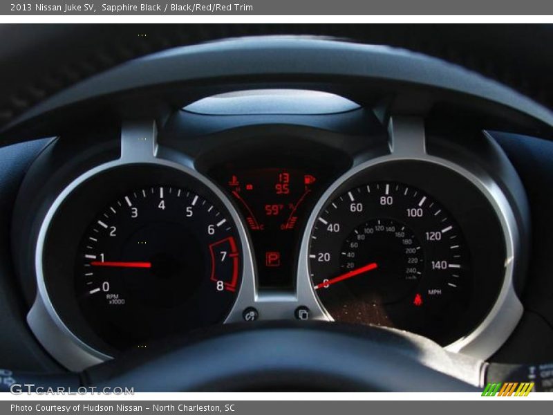 Sapphire Black / Black/Red/Red Trim 2013 Nissan Juke SV