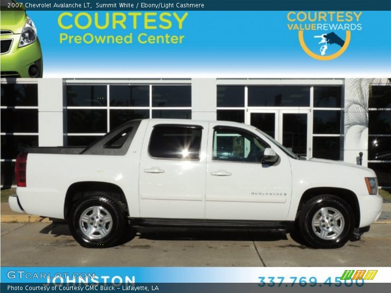 Summit White / Ebony/Light Cashmere 2007 Chevrolet Avalanche LT