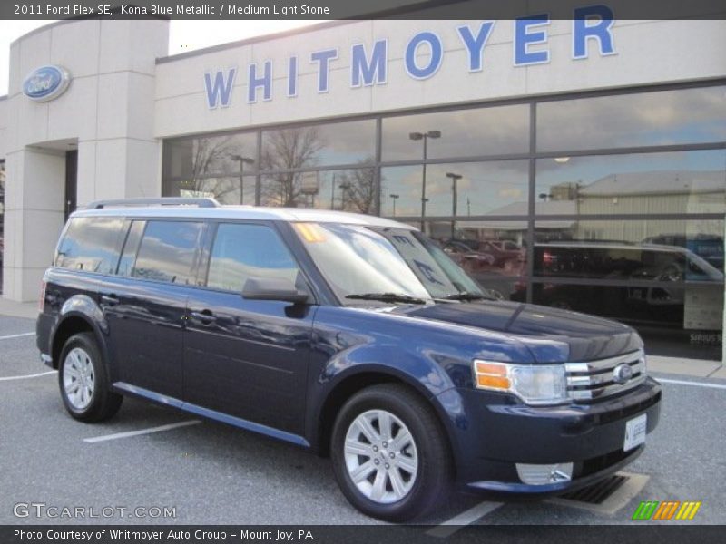 Kona Blue Metallic / Medium Light Stone 2011 Ford Flex SE