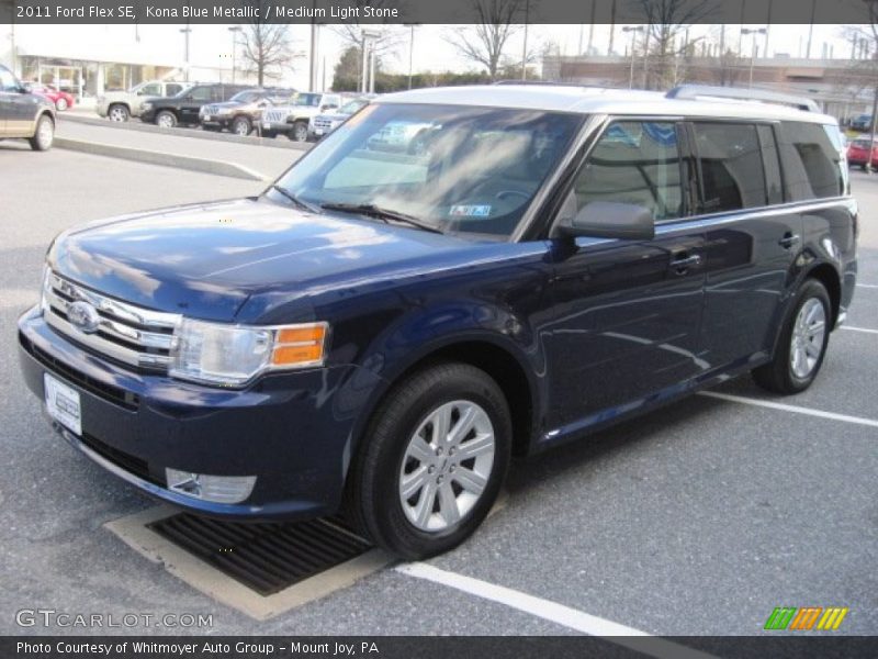 Kona Blue Metallic / Medium Light Stone 2011 Ford Flex SE