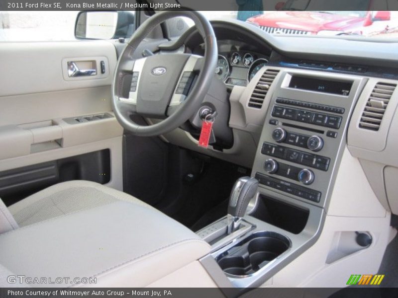 Kona Blue Metallic / Medium Light Stone 2011 Ford Flex SE