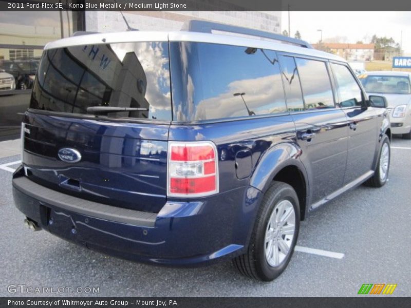 Kona Blue Metallic / Medium Light Stone 2011 Ford Flex SE
