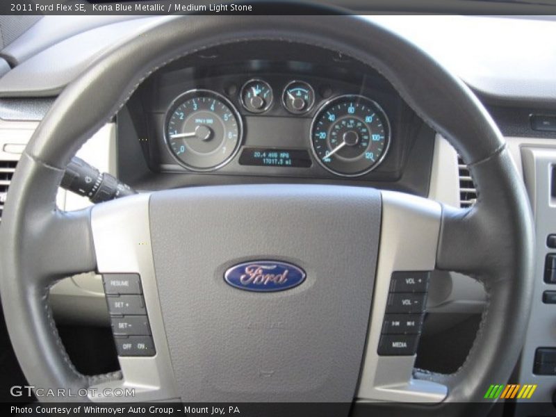 Kona Blue Metallic / Medium Light Stone 2011 Ford Flex SE