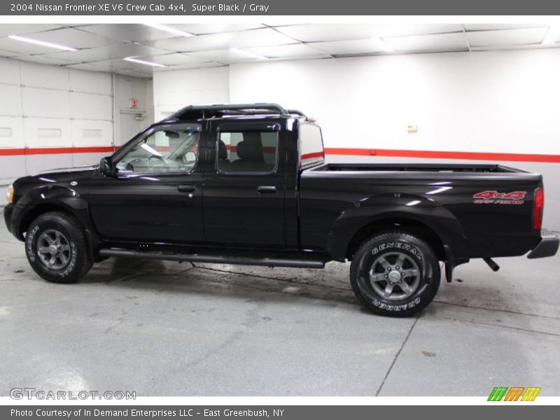 Super Black / Gray 2004 Nissan Frontier XE V6 Crew Cab 4x4