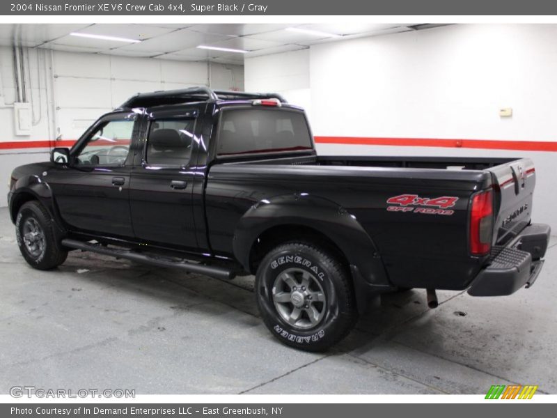 Super Black / Gray 2004 Nissan Frontier XE V6 Crew Cab 4x4
