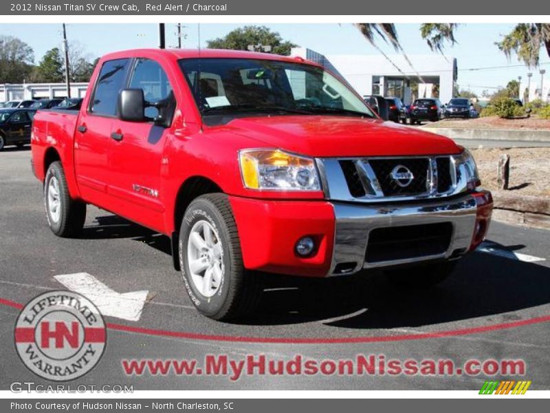 Red Alert / Charcoal 2012 Nissan Titan SV Crew Cab