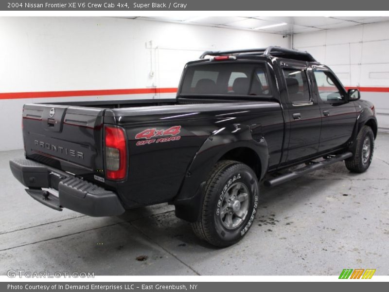 Super Black / Gray 2004 Nissan Frontier XE V6 Crew Cab 4x4