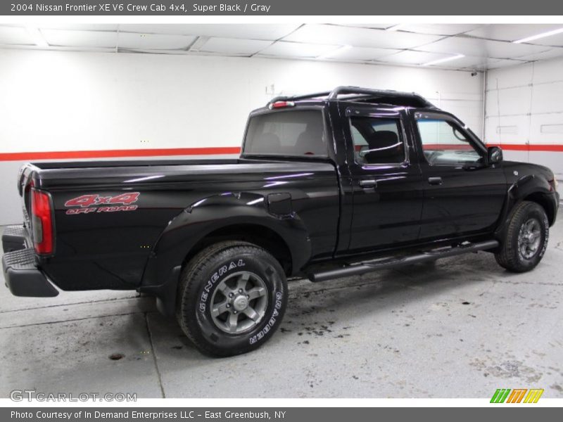 Super Black / Gray 2004 Nissan Frontier XE V6 Crew Cab 4x4