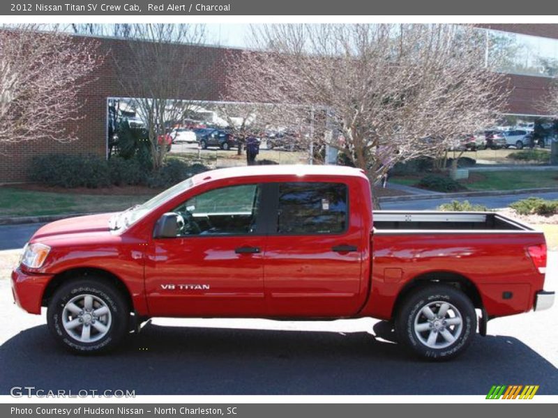 Red Alert / Charcoal 2012 Nissan Titan SV Crew Cab