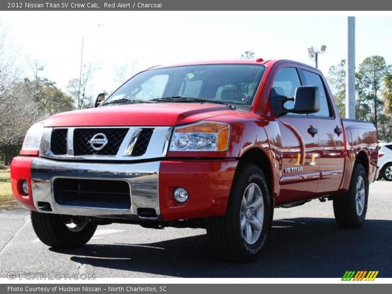 Red Alert / Charcoal 2012 Nissan Titan SV Crew Cab