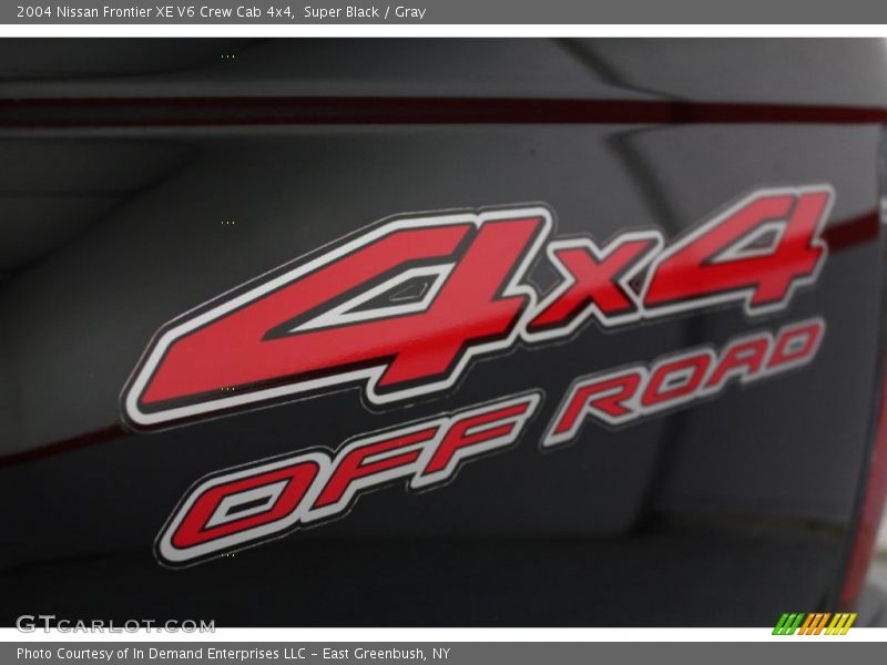 Super Black / Gray 2004 Nissan Frontier XE V6 Crew Cab 4x4